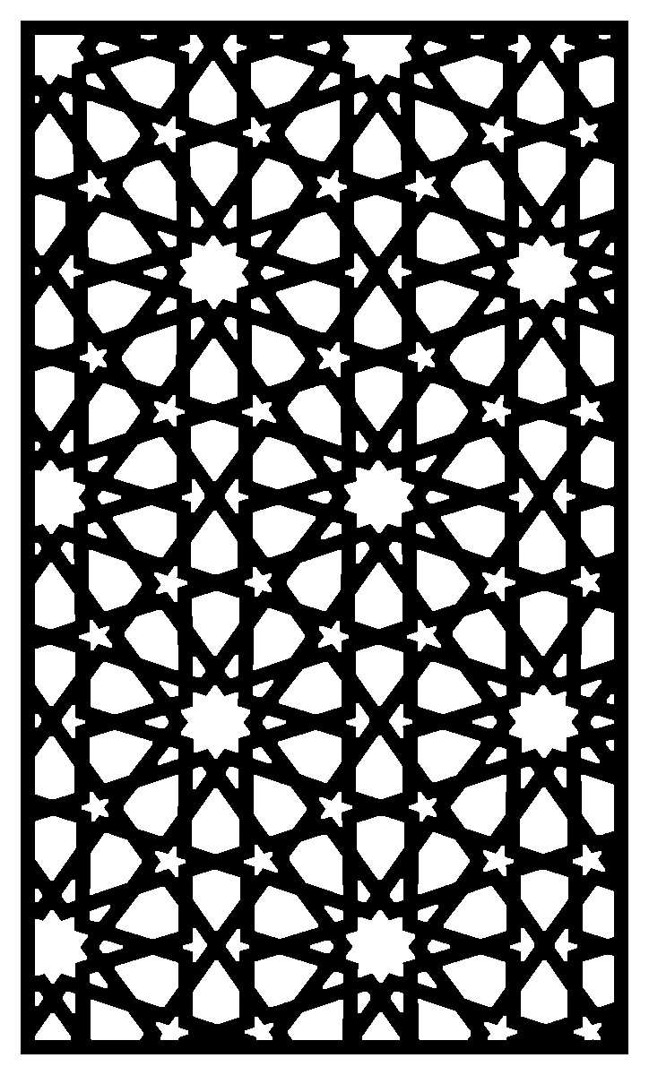 نجوم متشابكة، مثال تصميم من مصدر عام