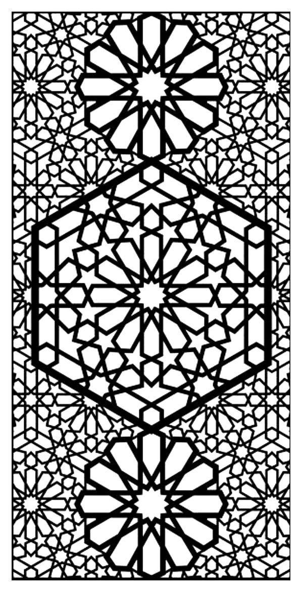 لوح مشربية، مثال تصميم من مصدر عام